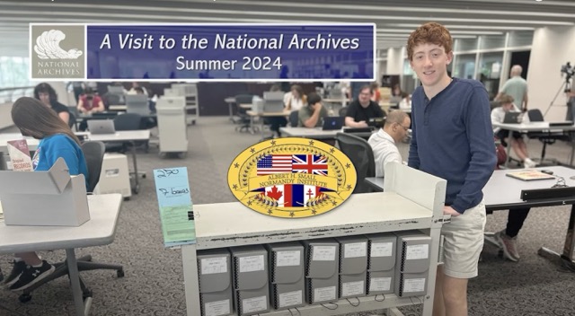 Student with Archives Cart